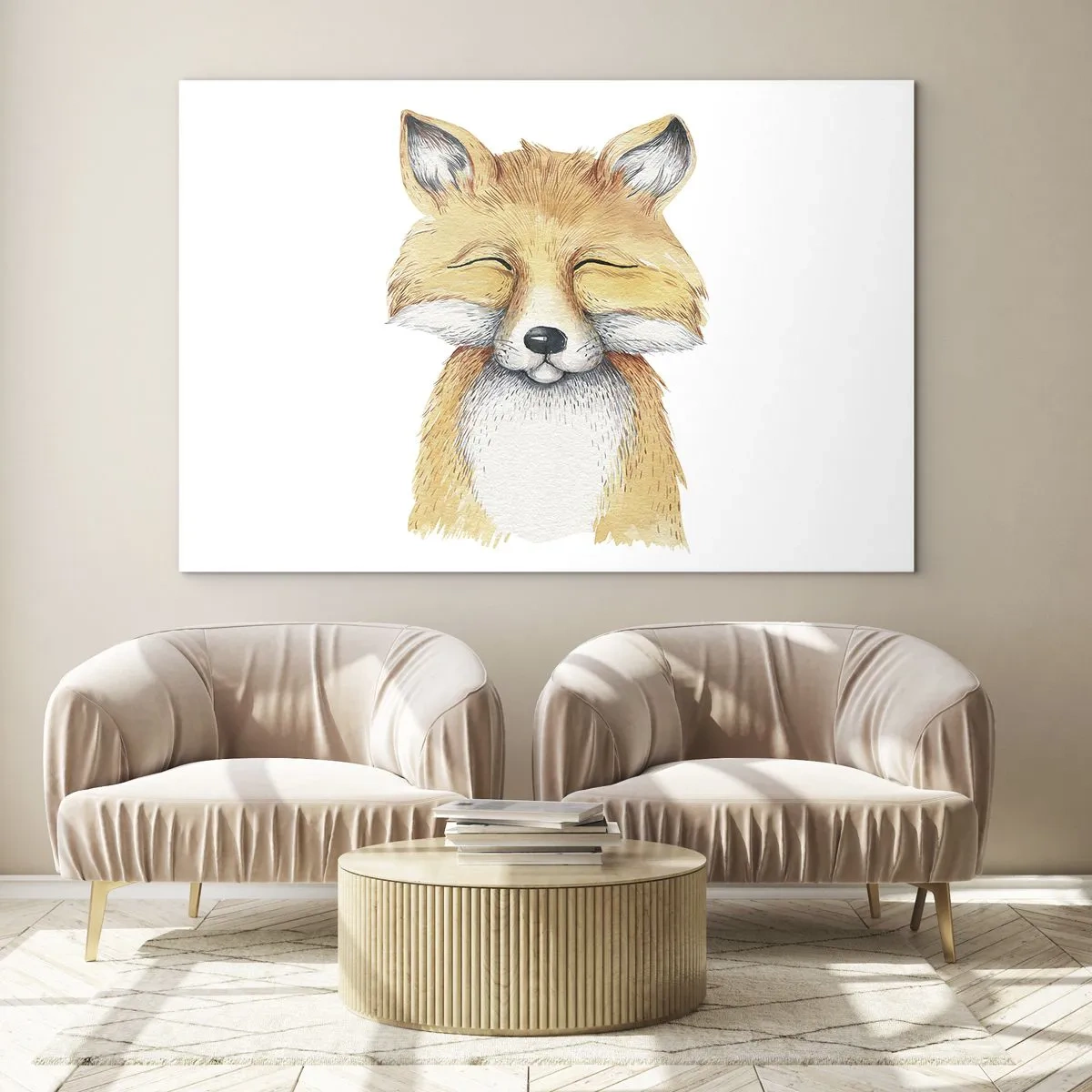 Glass picture - Fox Moods - 100x70 cm