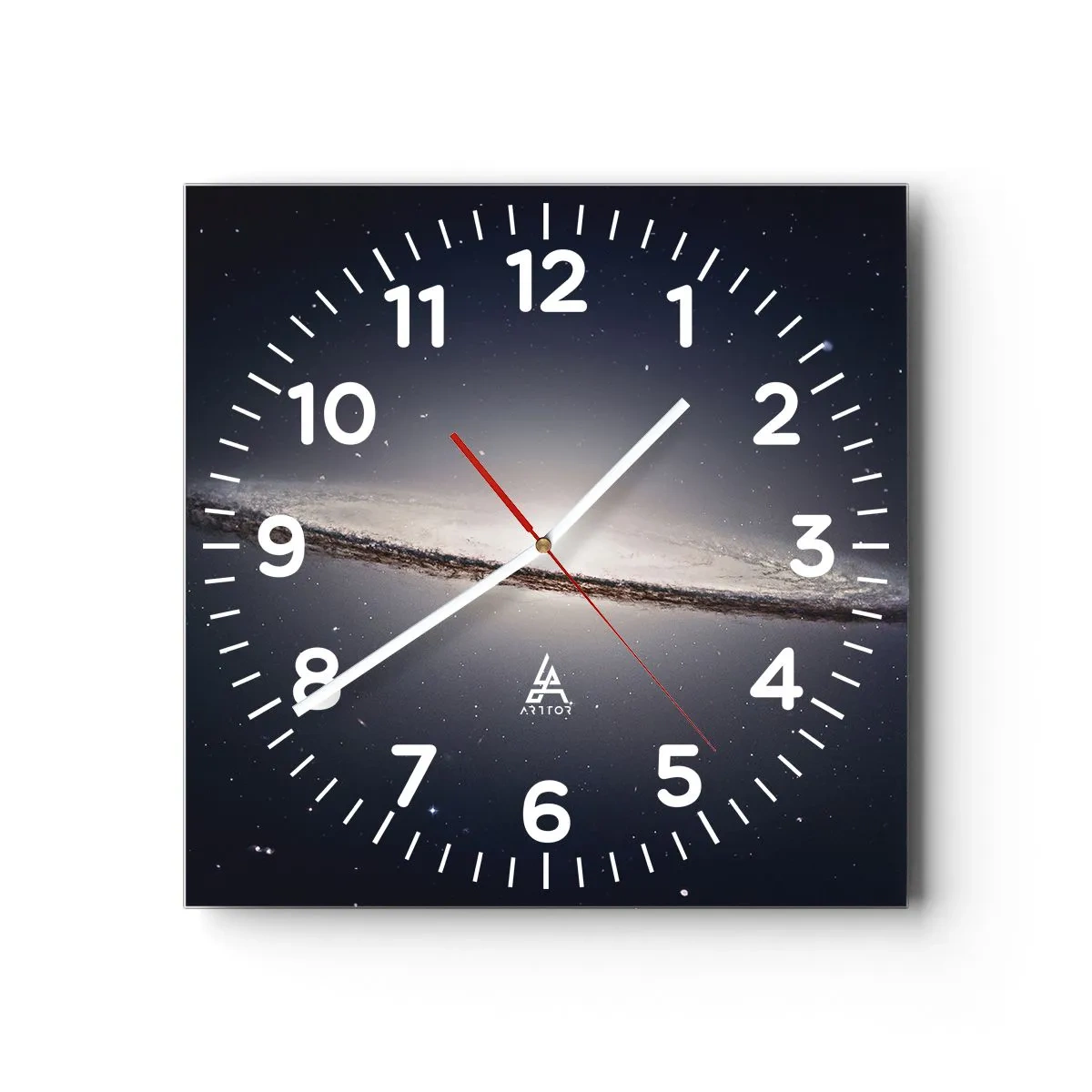 Wall clock - Clock on glass - A Long Time Ago in a Distant Galaxy - 40x40 cm
