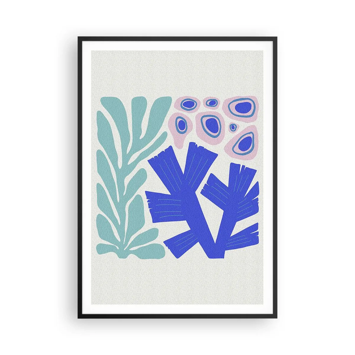 Poster in black frame - Underwater Garden - 70x100 cm