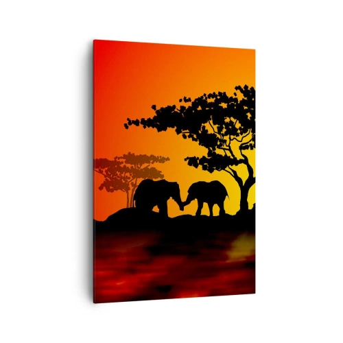 Canvas picture - Encounter on a Savannah - 70x100 cm