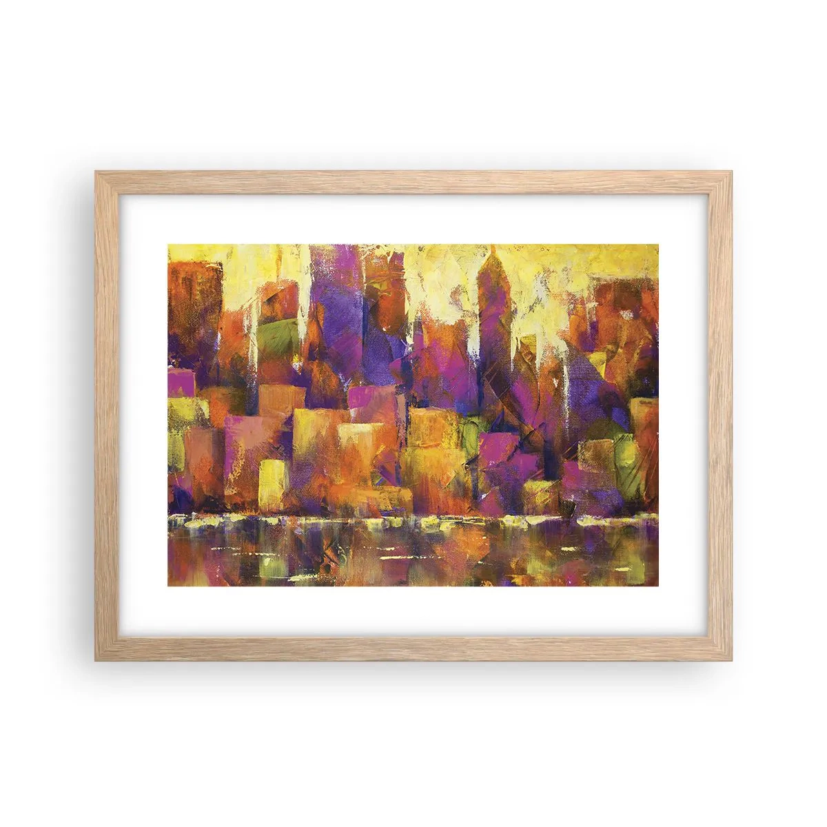 Poster in light oak frame - Metropolitan Composition - 40x30 cm