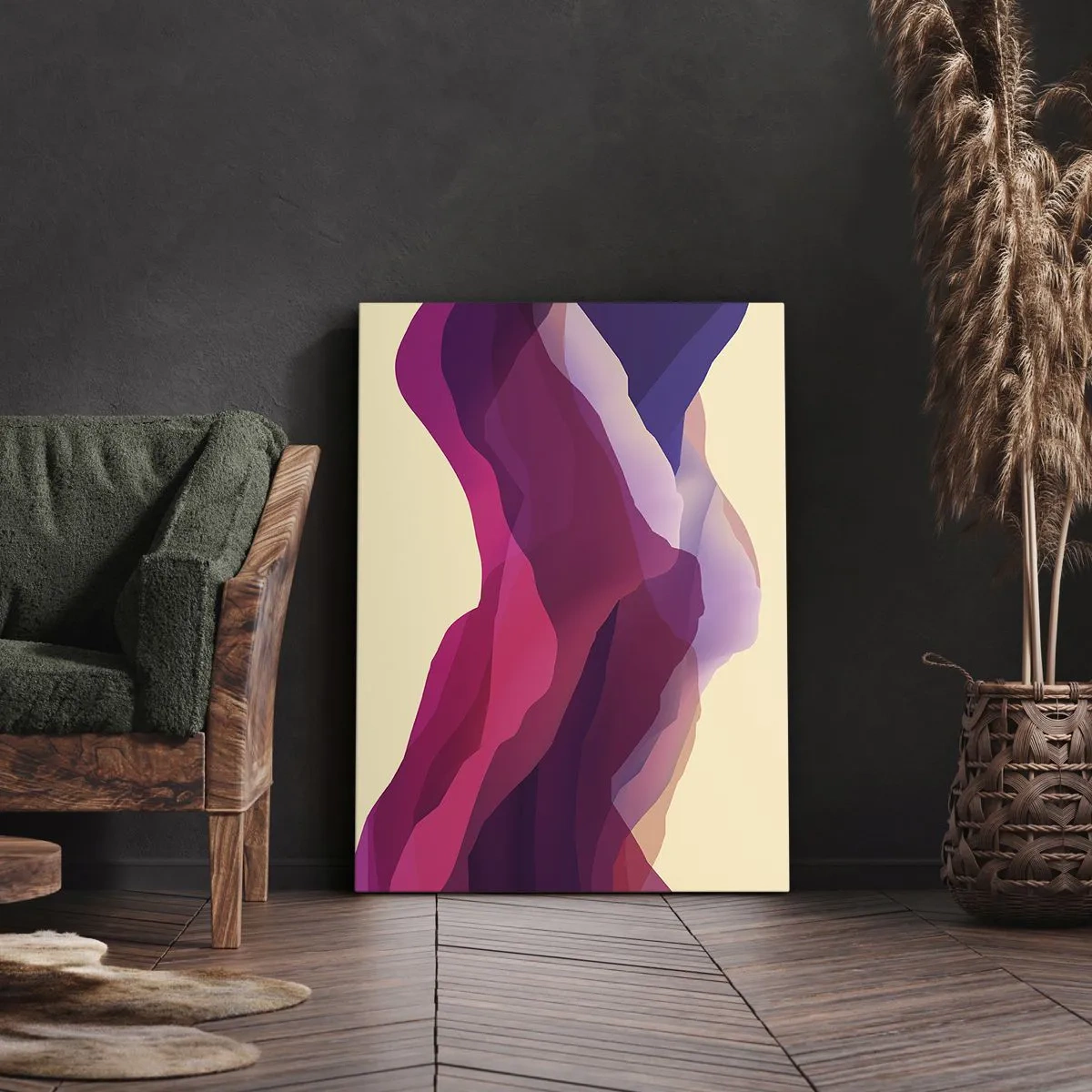 Canvas picture - Waves of Purple - 50x70 cm