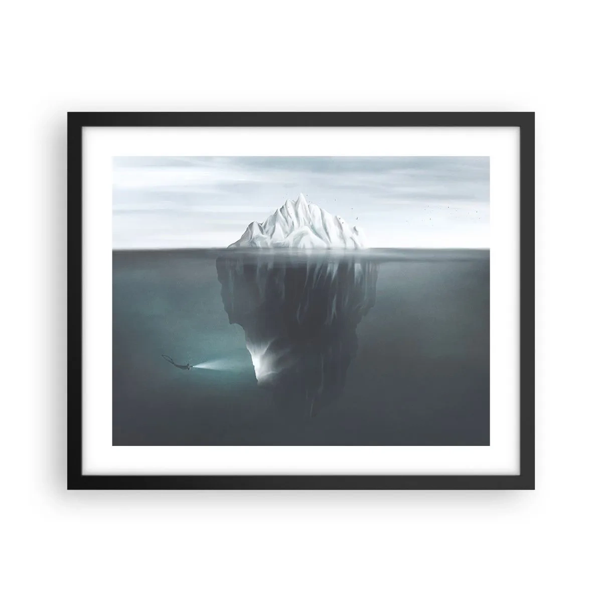 Poster in black frame - Underwater Secret - 50x40 cm
