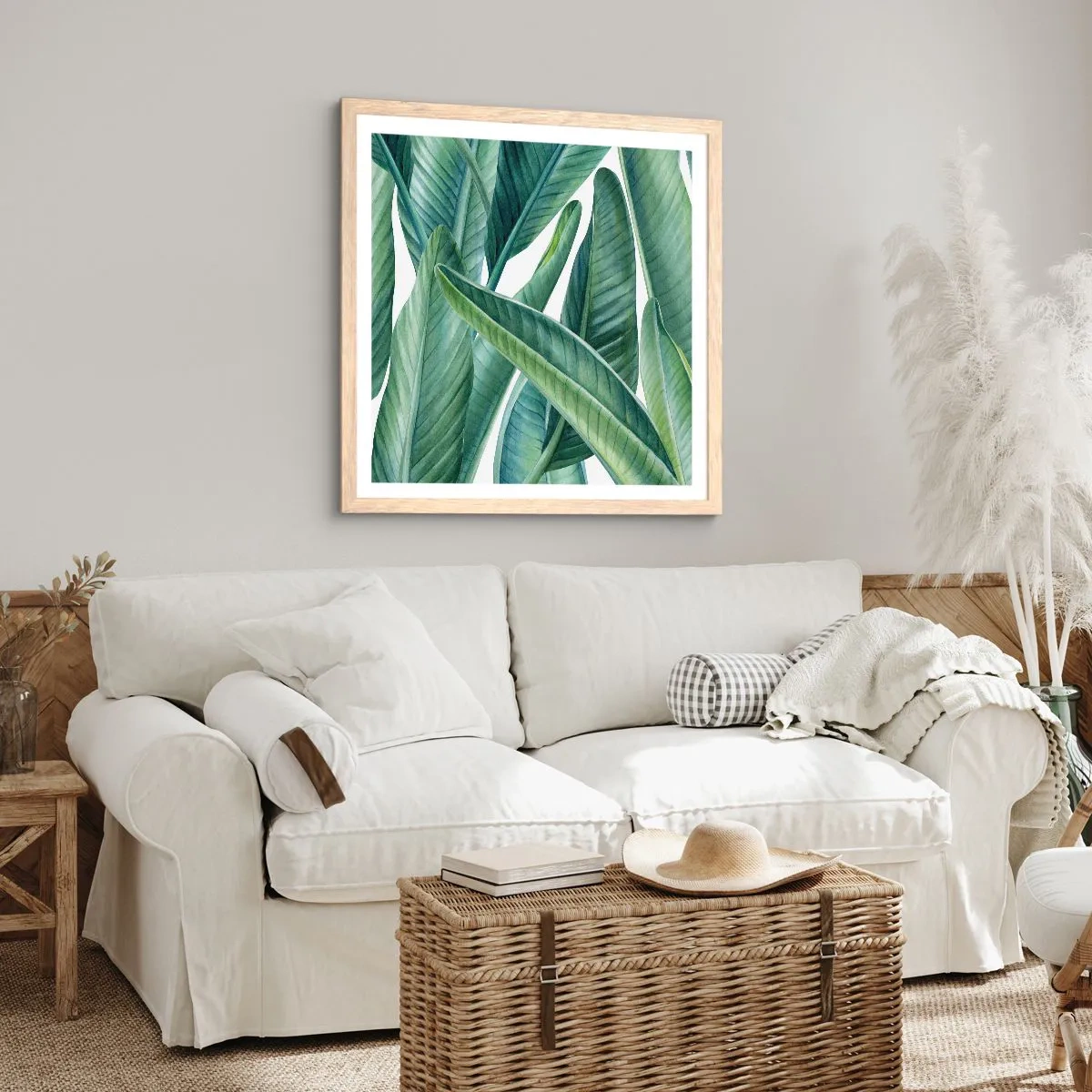 Poster in light oak frame - Only Green Itself - 60x60 cm