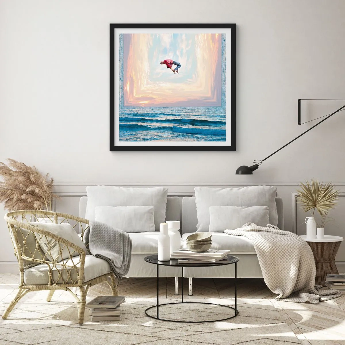 Poster in black frame - To Another Dimension - 50x50 cm