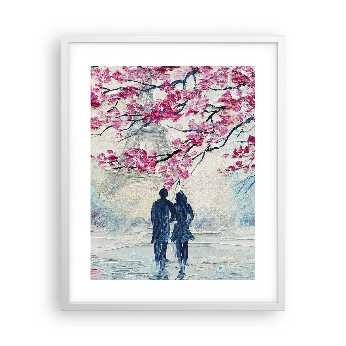 Poster in white frmae - Romantic Walk - 40x50 cm