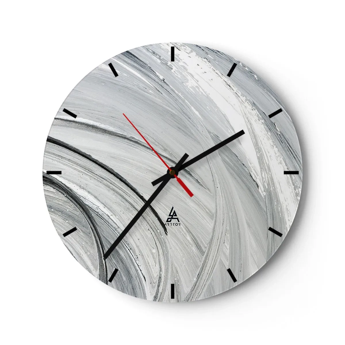 Wall clock - Clock on glass - Orbital Composition - 40x40 cm
