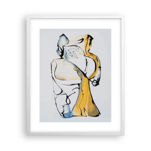 Poster in white frmae - Glass Abstract - 40x50 cm
