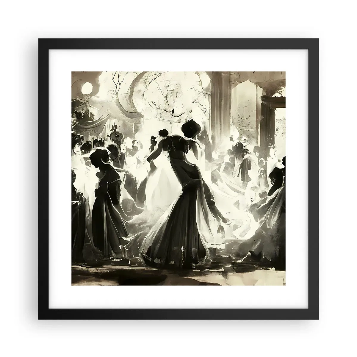 Poster in black frame - Big Masquerade - 40x40 cm