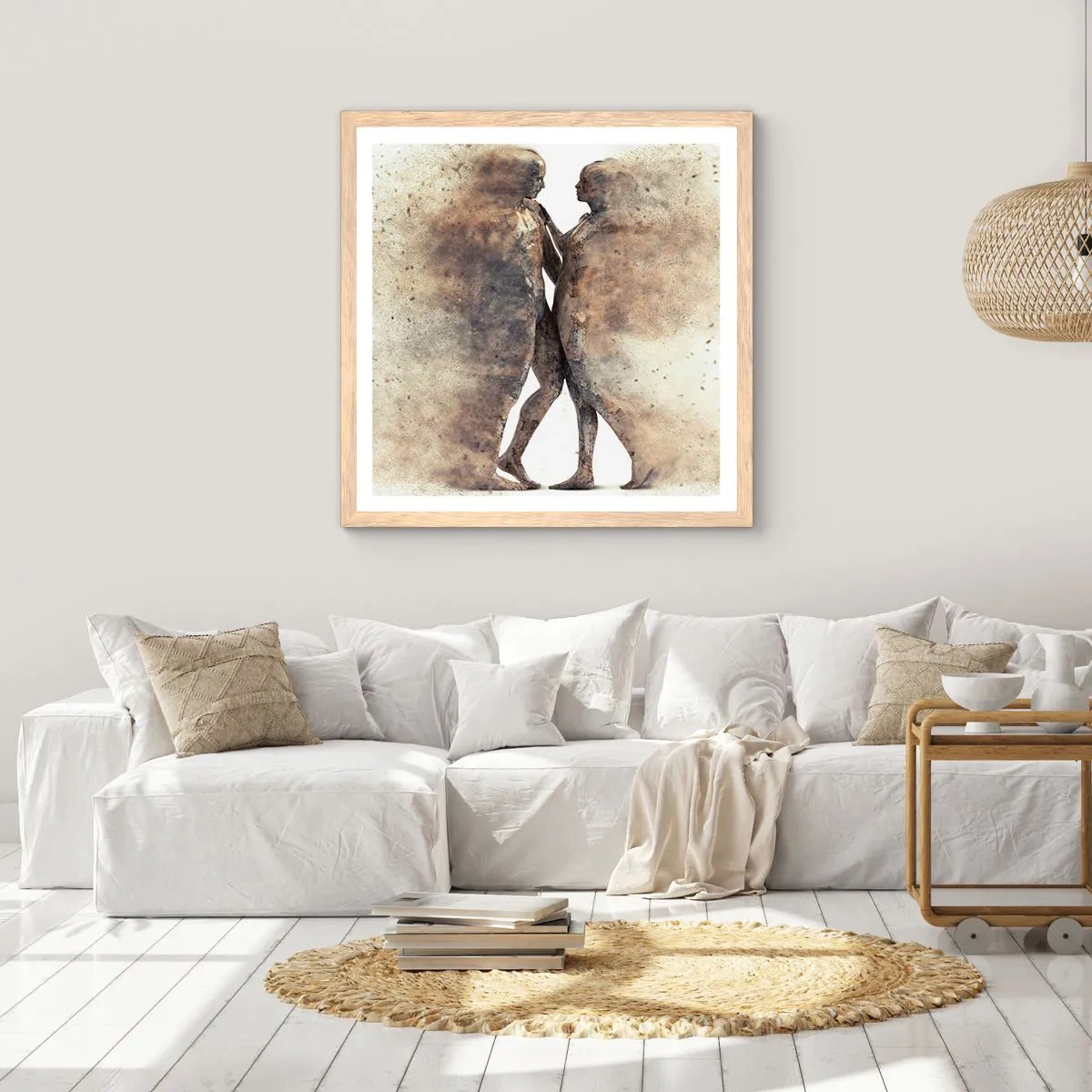 Poster in light oak frame - From Dust They Rose to Love - 30x30 cm