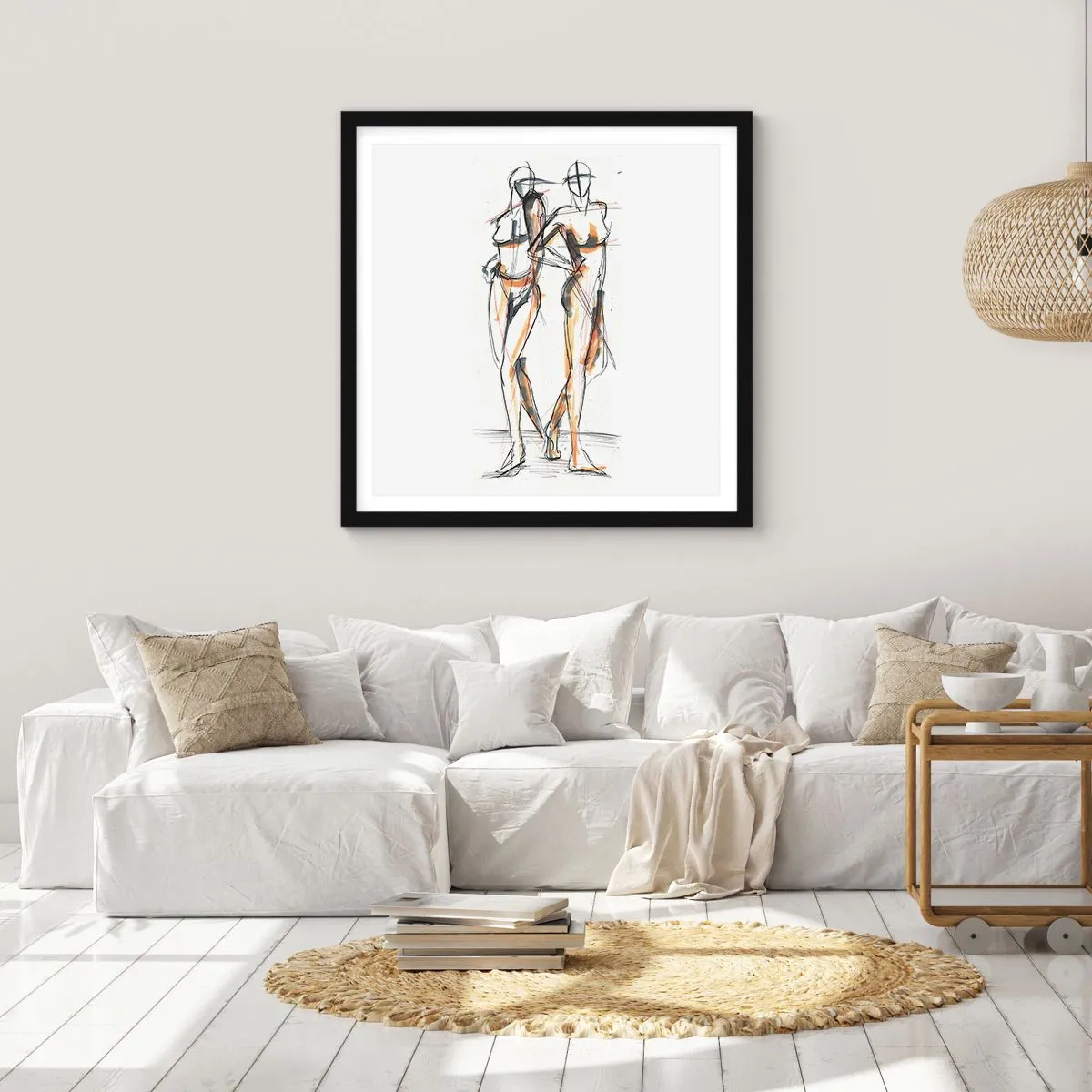 Poster in black frame - Study of Grace - 50x50 cm