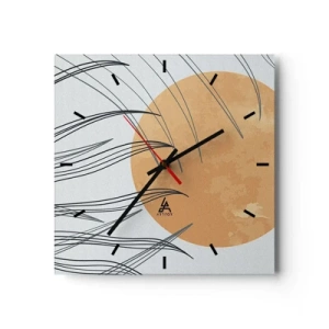 Wall clock - Clock on glass - Always Towards the Sun - 30x30 cm