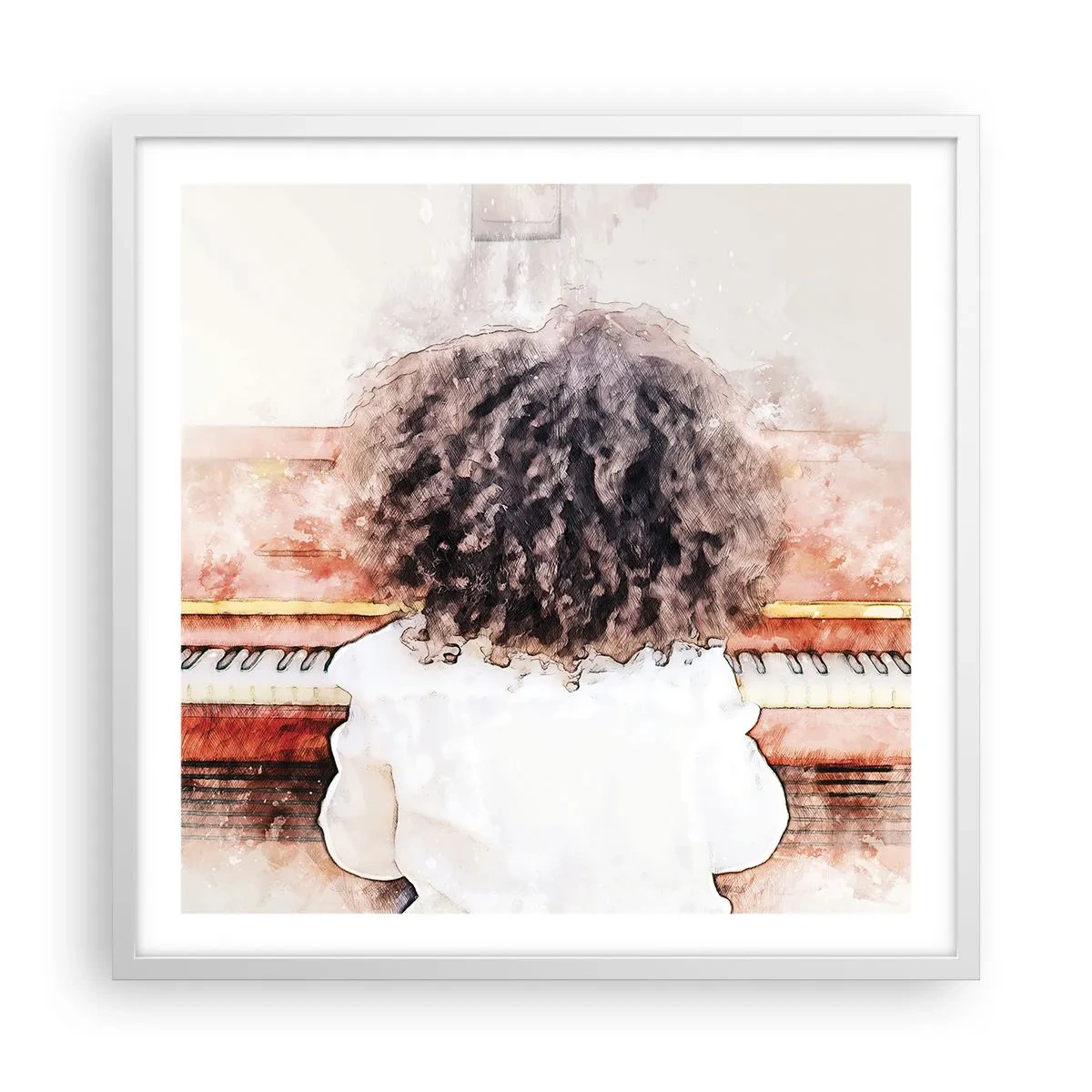 Poster in white frmae - In a New World - 60x60 cm