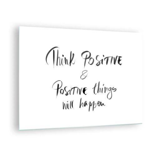 Glass picture - A motivational inscription in a minimalist style - 70x50cm - How to Live? - Modern wall decoration for the living room and bedroom ARTTOR