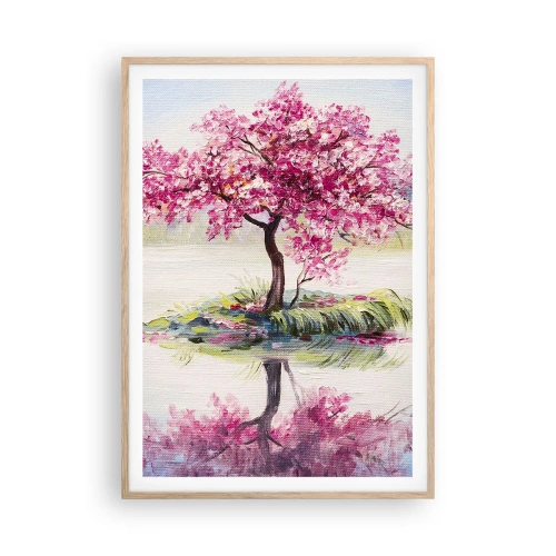 Poster in light oak frame - Spring Holiday - 70x100 cm