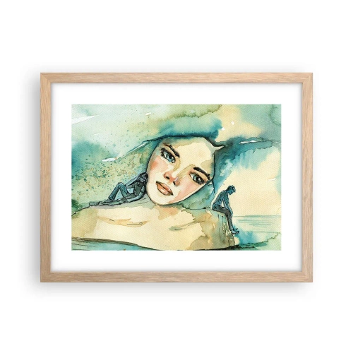 Poster in light oak frame - Am I Blue? - 40x30 cm