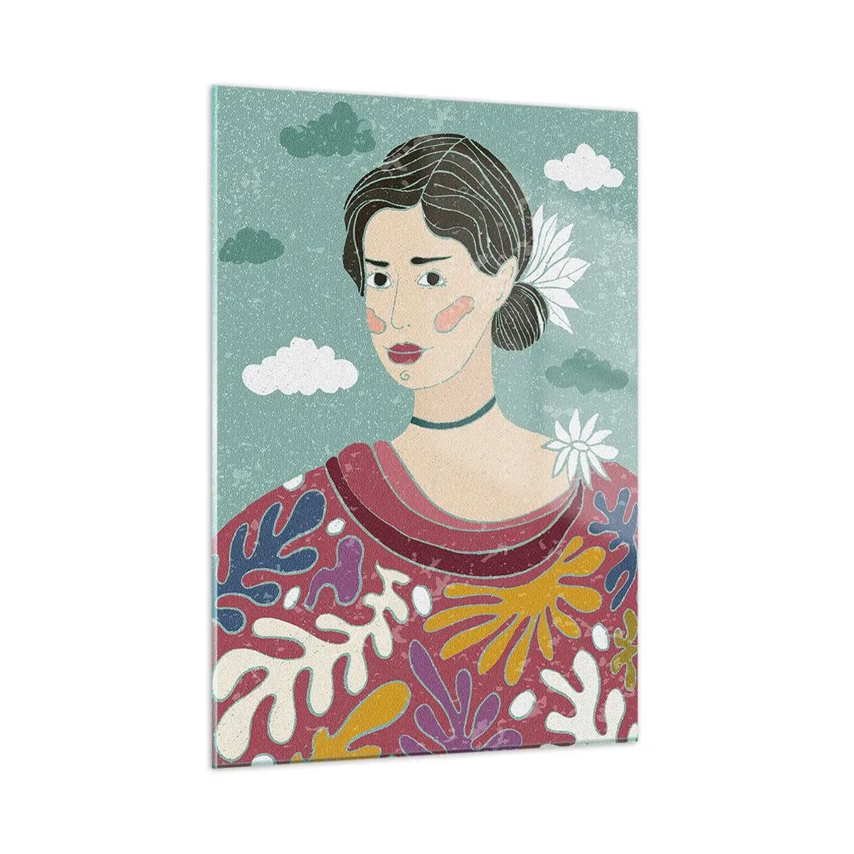 Glass picture - With a Melancholic Look - 50x70 cm