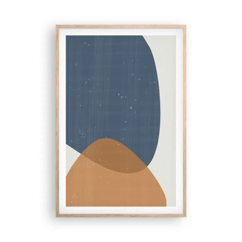 Poster in light oak frame - Ovals and Intersections - 61x91 cm