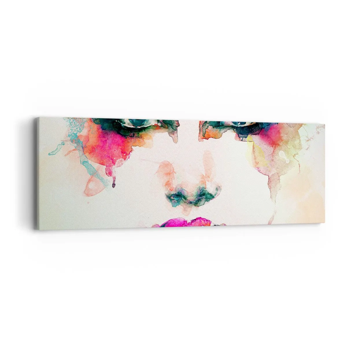 Canvas picture - Portrait Painted by a Rainbow - 90x30 cm