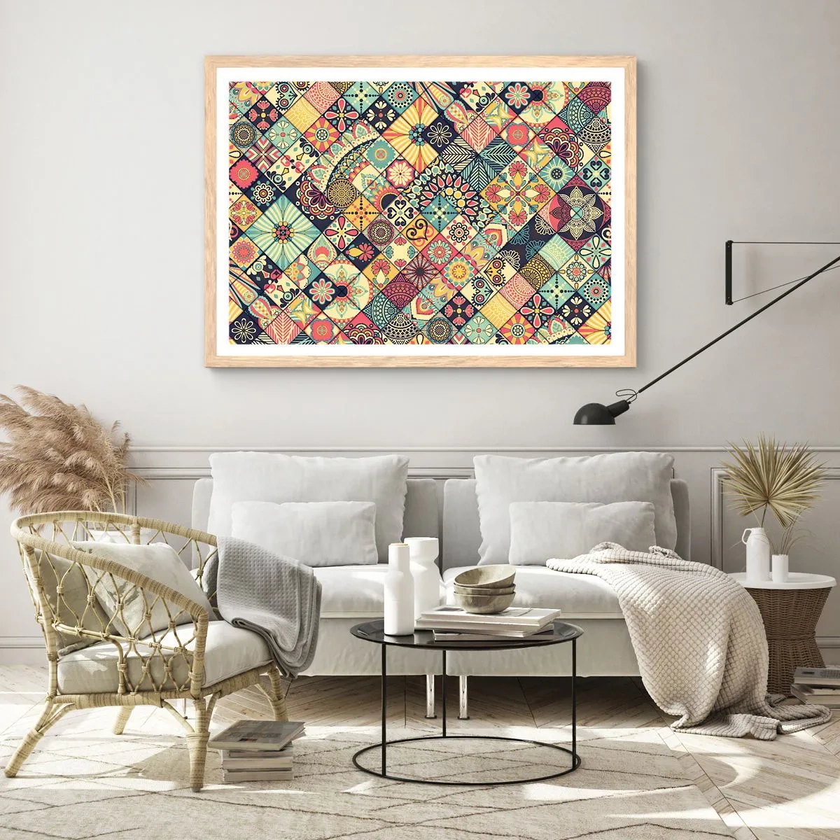 Poster in light oak frame - Moroccan Style - 70x50 cm