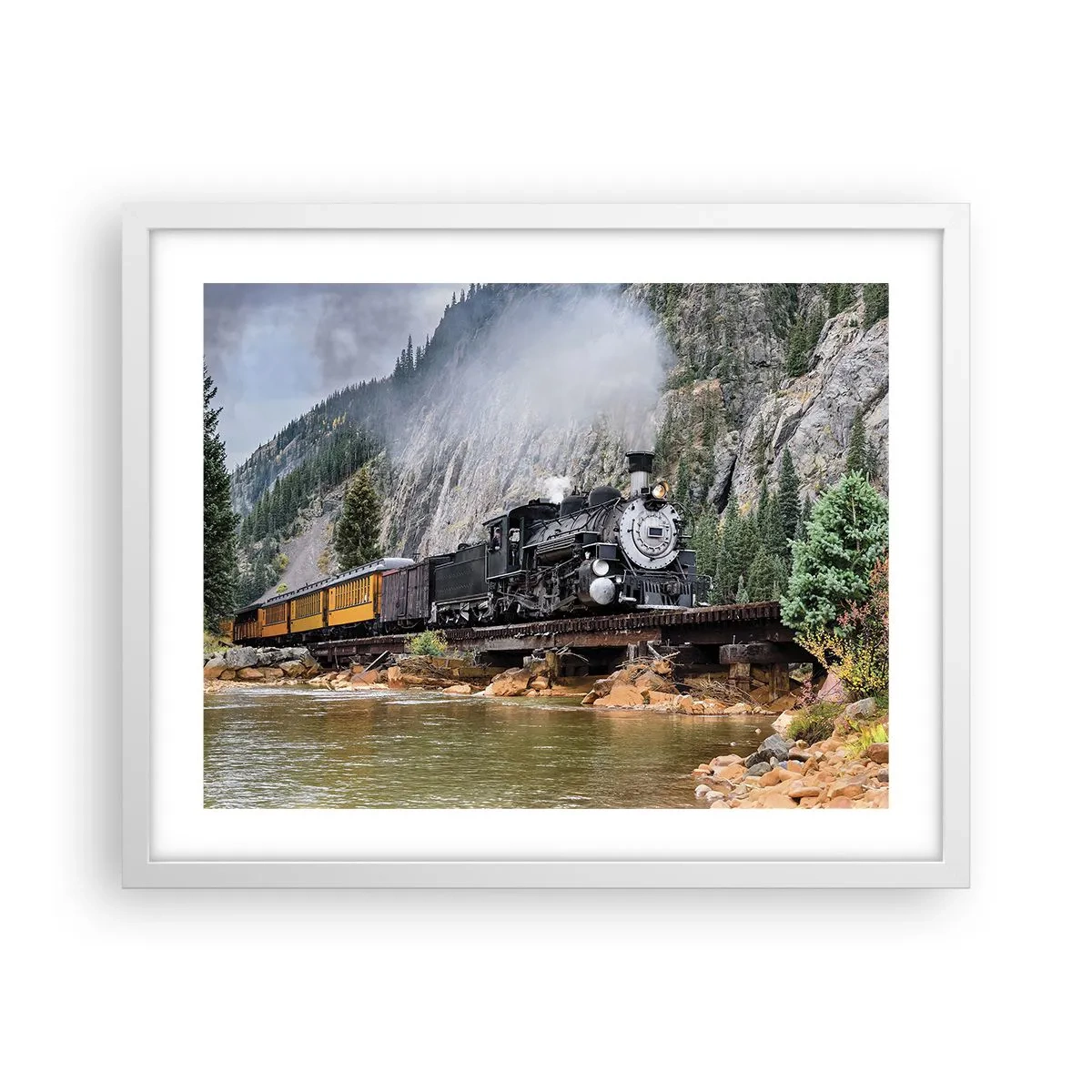 Poster in white frmae - Where Are You off to? - 50x40 cm