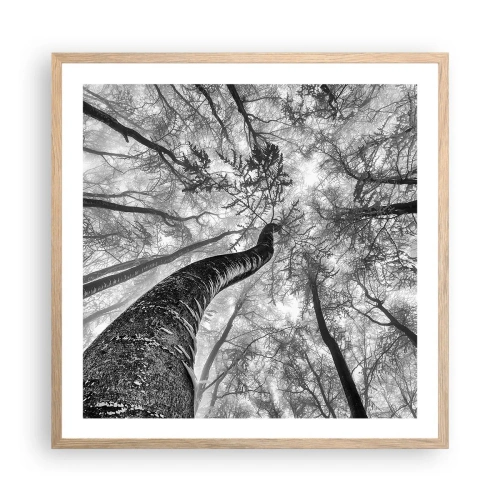 Poster in light oak frame - Race for the Light - 60x60 cm