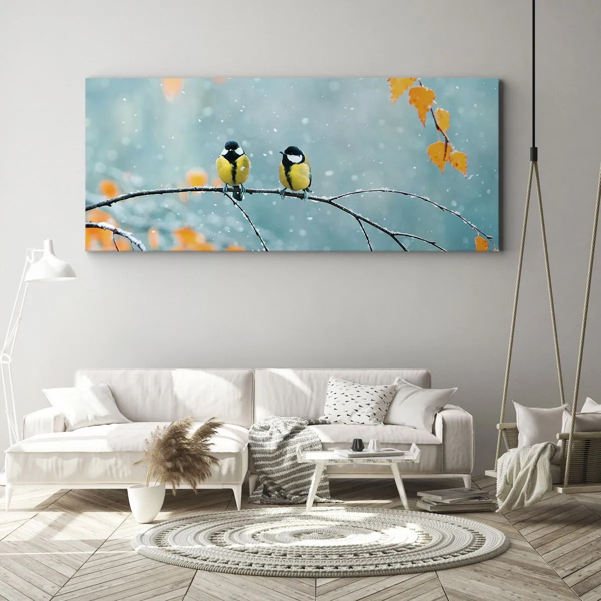 Canvas picture - Birdy Gossip - 140x50 cm