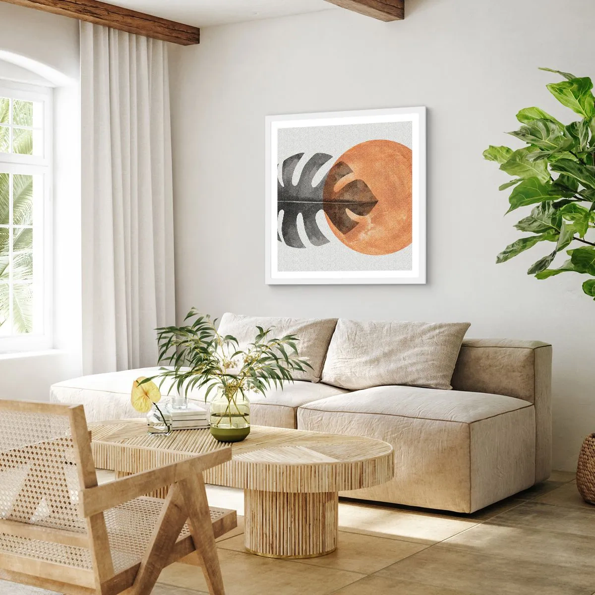 Poster in white frmae - Always the Sun - 30x30 cm