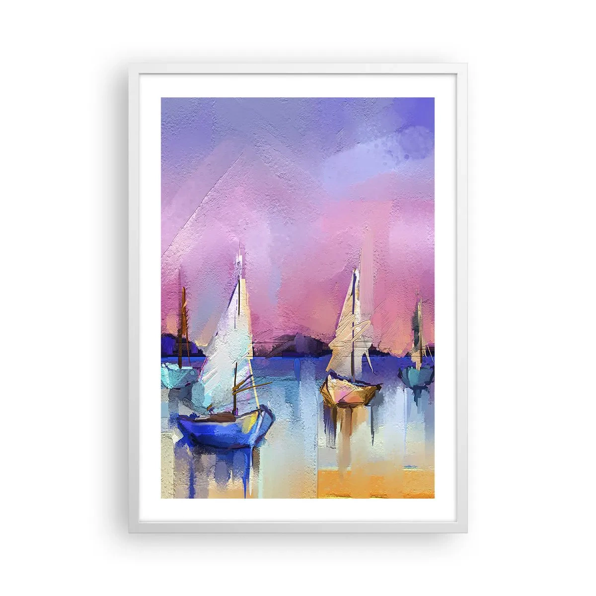 Poster in white frmae - Direction: High Sees - 50x70 cm