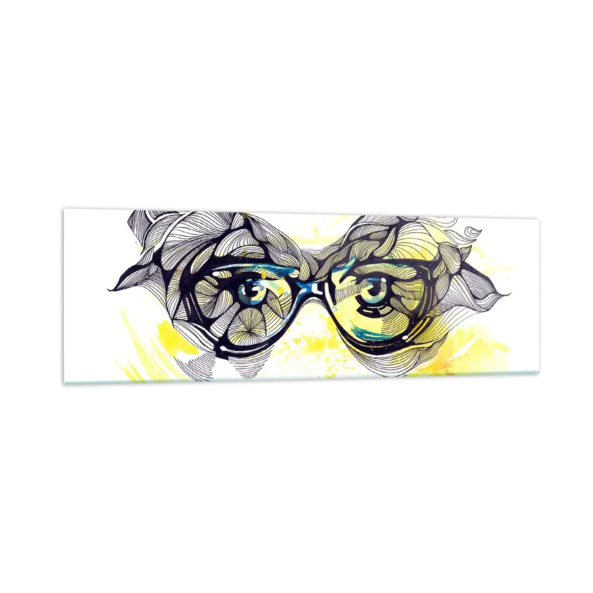 Glass picture - Through Blue Glasses - 160x50 cm