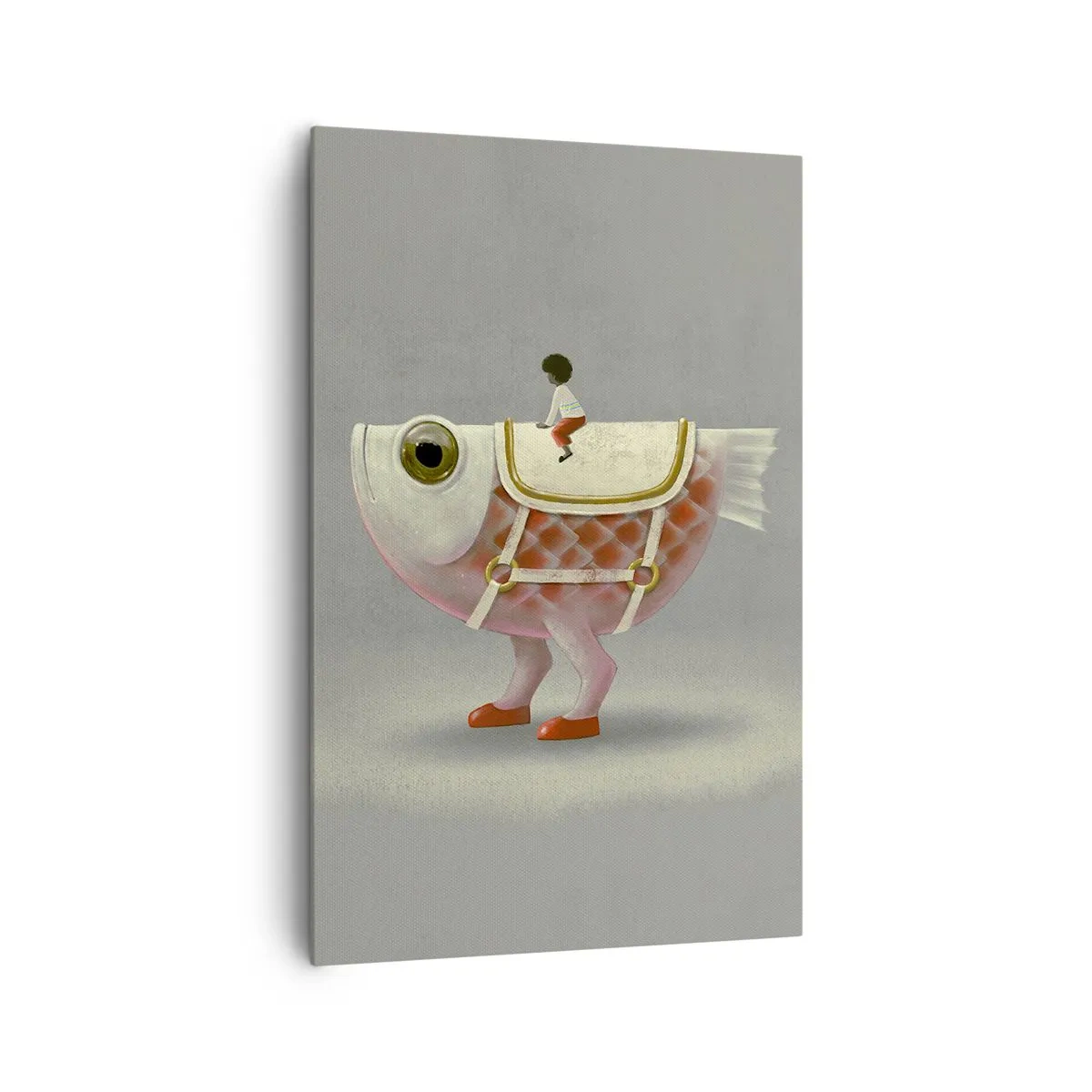 Canvas picture - Fish Jockey - 80x120 cm