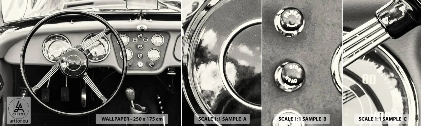 Photo Wallpaper Sample Standard Eco - Collector's Dream - Car, Vintage, Automotive - 100x30 cm