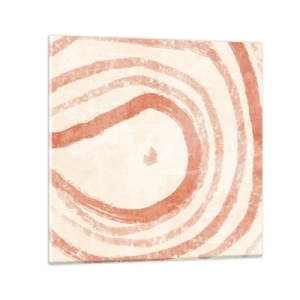 Glass picture - Coral Circles - Composition - 30x30 cm