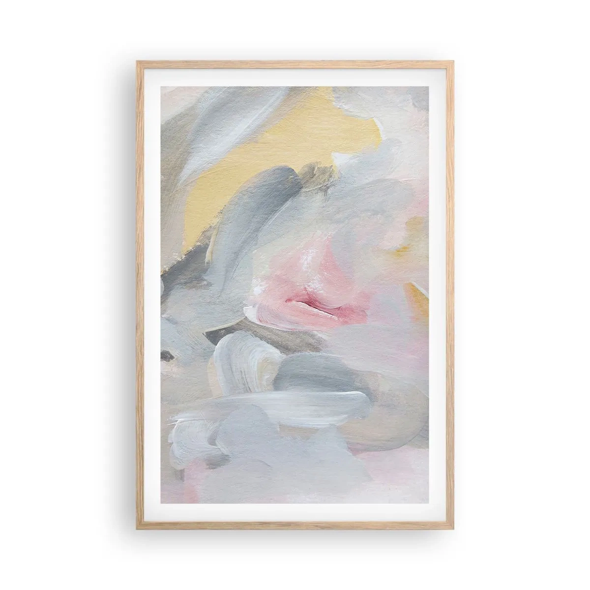 Poster in light oak frame - In a Pastel World - 61x91 cm