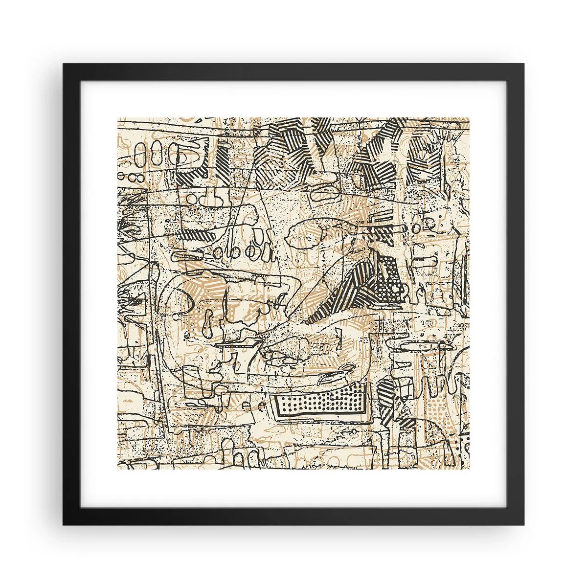 Poster in black frame - Waiting to Be Decoded - 40x40 cm