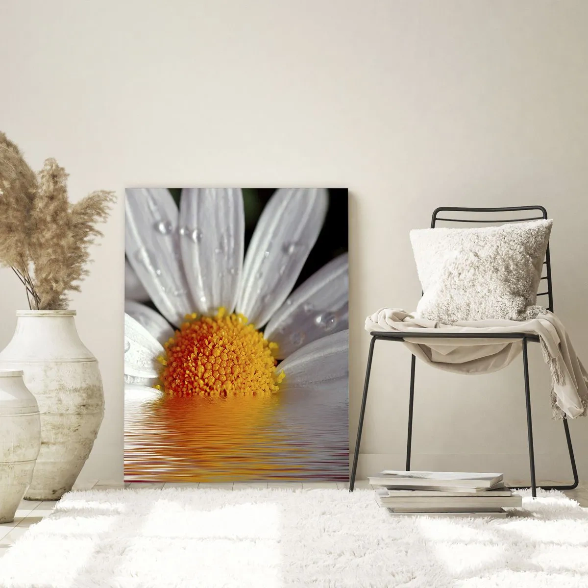 Glass picture - Sunrise of a Daisy - 50x70 cm