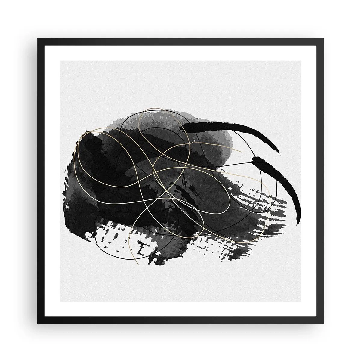 Poster in black frame - Made from Black - 60x60 cm