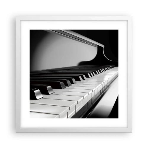 Poster in white frmae - Harmony of Shapes and Colours - 40x40 cm