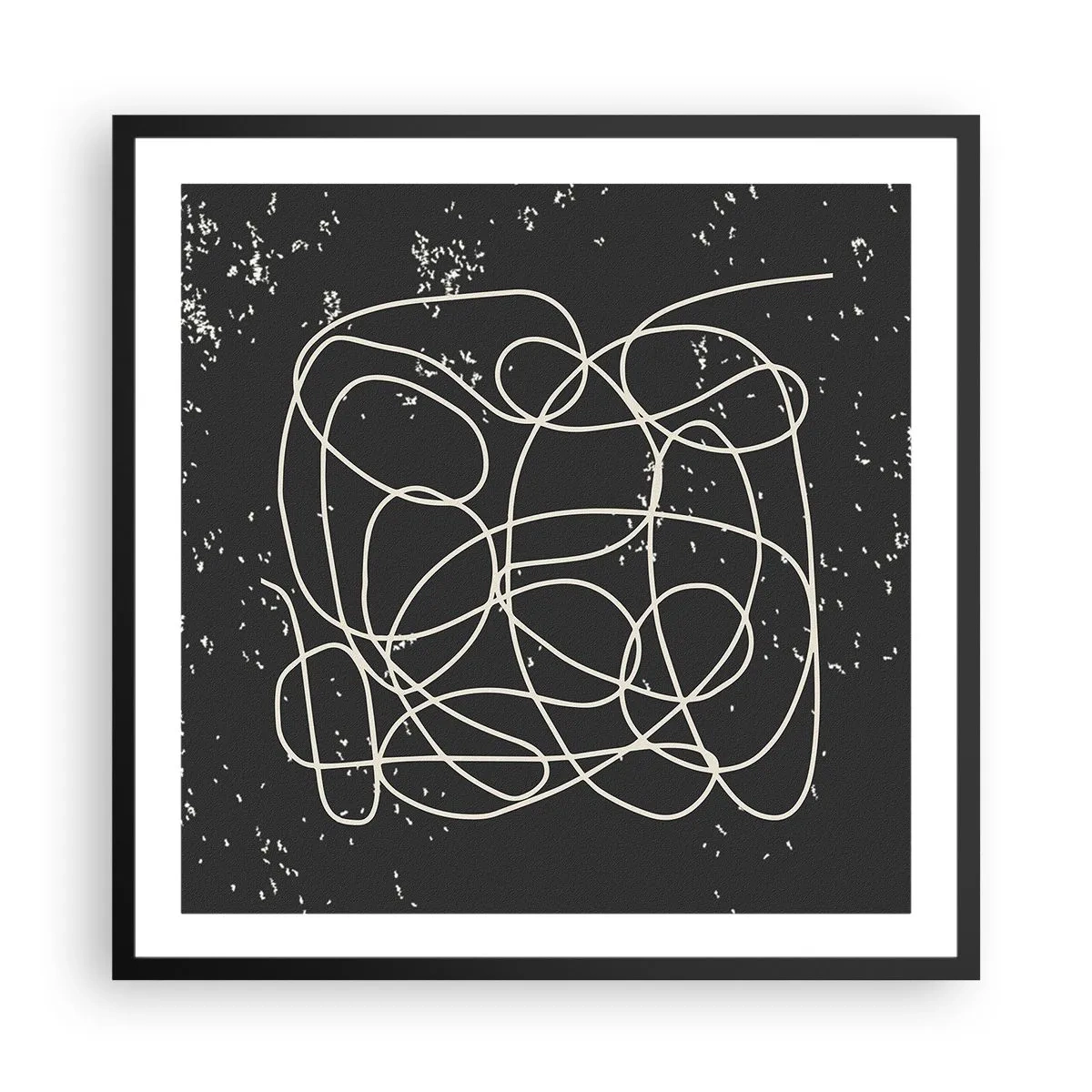 Poster in black frame - Lost Thoughts - 60x60 cm