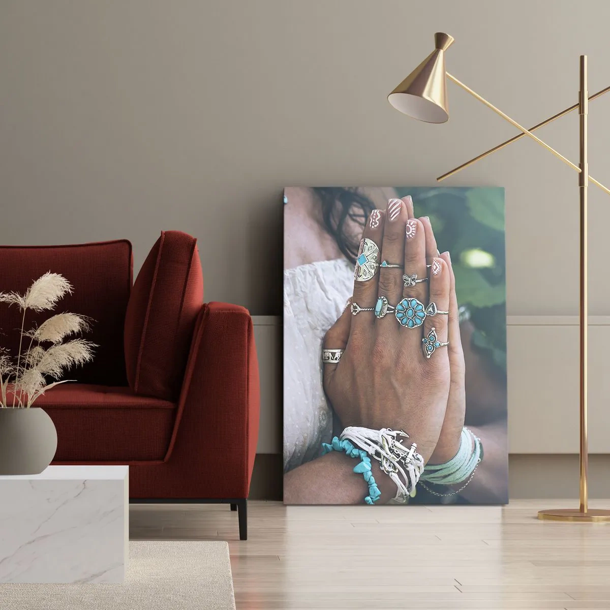 Canvas picture - Welcome to the Centre of Wellbeing - 80x120 cm