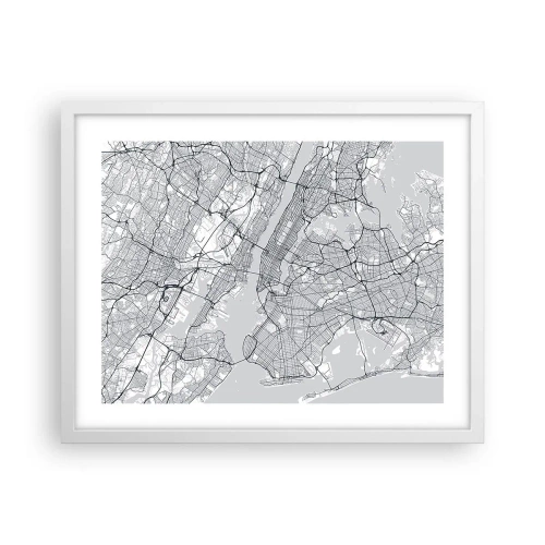 Poster in white frmae - Anatomy of Metropolis - 50x40 cm