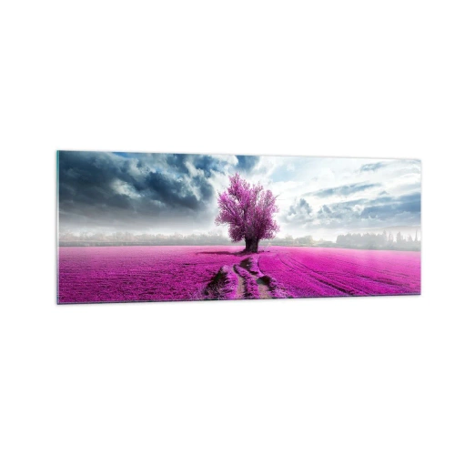 Glass picture - Heathland Charm - 140x50 cm