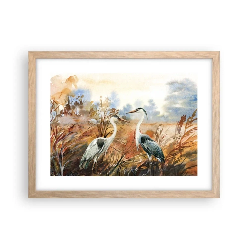 Poster in light oak frame - Where to in Autumn? - 40x30 cm