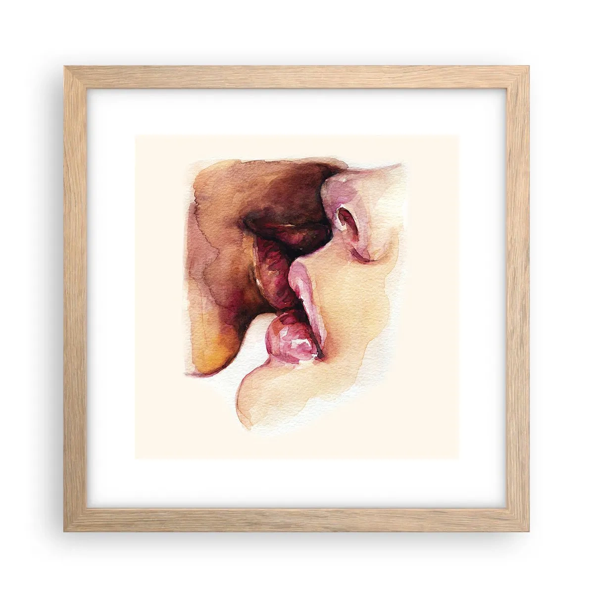 Poster in light oak frame - Like Night and Day, Earth and Heaven - 30x30 cm