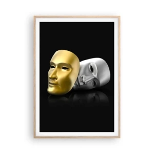 Poster in light oak frame - Life Is a Theatre - 70x100 cm