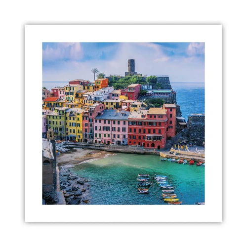 Poster - Magical Mediterranean Town - 40x40 cm