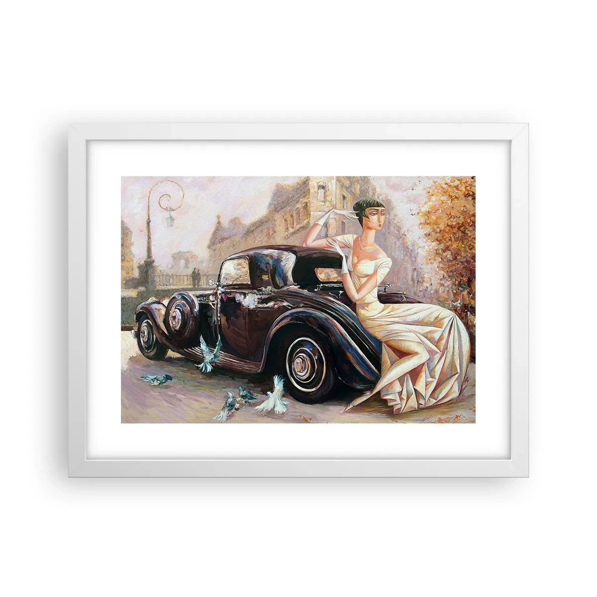 Poster in white frmae - Elegance - Retro Style - 40x30 cm