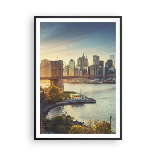 Poster in black frame - Big City Dawn - 70x100 cm