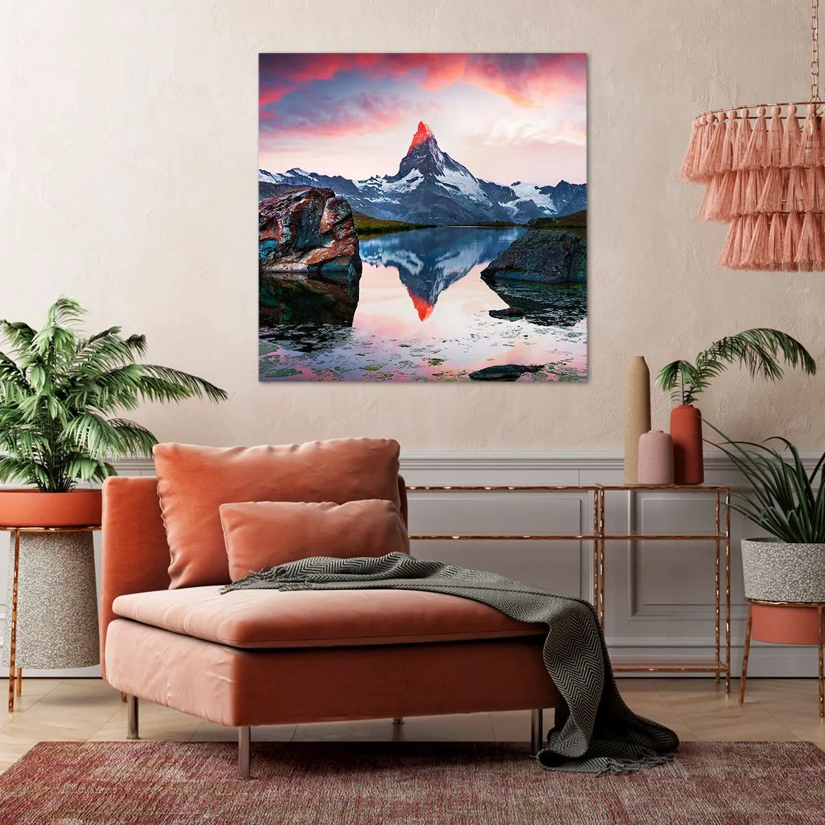 Canvas picture - Heart of the Mountains Is Hot - 30x30 cm