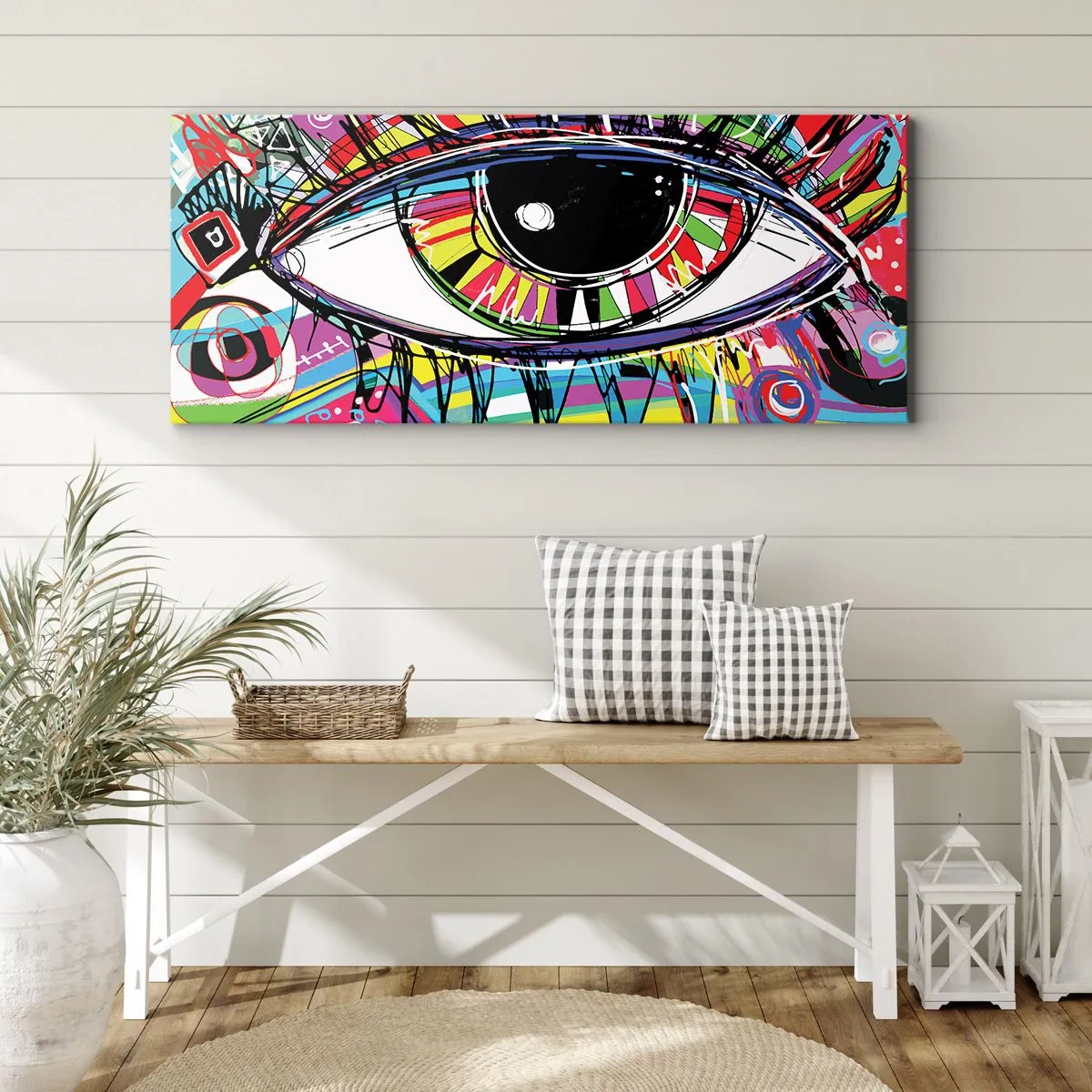Canvas picture - Colourful Eye - Colourful Soul - 160x50 cm